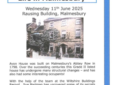 Athelstan Museum Presents - The Story of Avon House- A Reflection of Life in Malmesbury